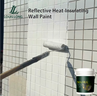 Revêtement liquide isolant thermique extérieur imperméable et réfléchissant en acrylique pour économie d'énergie, idéal pour les murs de bâtiments