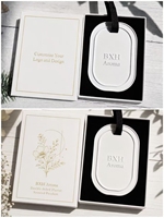 Diffuseur de parfum en plâtre double face personnalisé avec logo en relief pour cadeaux d'entreprise et promotions de marque