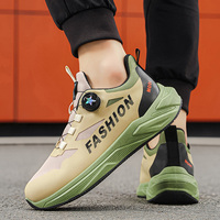 Chaussures décontractées ultra-légères pour hommes, style rétro sportif, en maille, modèle été 2026, avec bouton rotatif, semelles souples et amortissantes, pour étudiants
