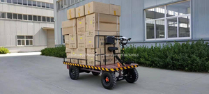 Carretilla de Plataforma de 4 Ruedas Usada en Almacén, <span class=keywords><strong>Carro</strong></span> de Transporte, Carretilla de Mano para Playa, <span class=keywords><strong>Carro</strong></span> Eléctrico de Jardín para 800-1000 kg - Product Image 2
