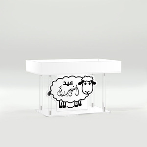 Personalizzato stile arabico acrilico piccola teiera cartone animato agnello decorazione di visualizzazione vassoio da Dessert per festa di compleanno torta piatto - Product Image 4