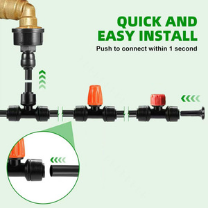 Kit d'irrigation par micro-pulvérisation 15m, double ensemble, raccord rapide PVC, arrosage automatique pour jardin, jardinière, serre, système d'irrigation goutte-à-goutte - Product Image 3