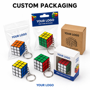 Custom Logo 3x3 Magic <b>Cube</b> Keychain Mini Speed <b>Cube</b> Puzzle Toy Keyring for Promotional Gift Education Stress Relief Office Toy - Product Image 5