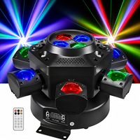Luces de Escenario de 150W, Cabeza Móvil con Haz de Luz, Luz LED de Cabeza Móvil, 24 Canales DMX512, Activación por Sonido, Función Maestro-Esclavo