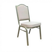 Chaise de banquet empilable moderne rembourrée avec structure métallique pour hôtel, mariage, salle de conférence – Prise en charge de la personnalisation