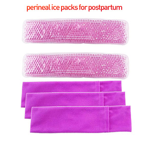 Coussinets de gel post-partum chauds et froids, coussinets de refroidissement périnéaux, soulagement de la douleur de grossesse, pochettes de glace avec 2 manchons lavables - Product Image 1