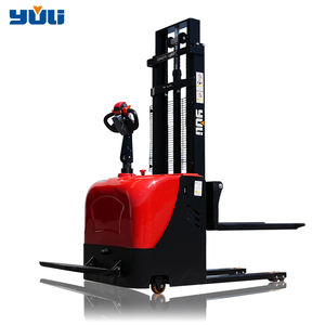 YULI 2.0 TON Semi Elektrik Self Load Lifting Pallet Stacker Forklift Model Berdiri - Product Image 4
