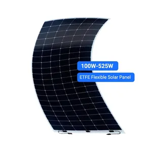 高效定制太阳能电池板100瓦ETFE 12V 30W 50W 100 w 120W 150W 200W家用半柔性太阳能电池板