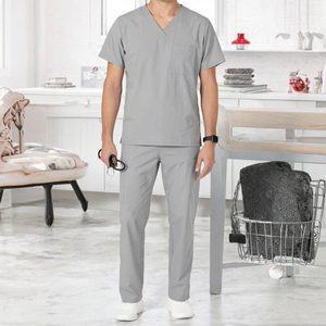 Custom Medical Scrub Set V Neck Hospital <b>Uniform</b> Fade Resistant Nursing Workwear Institutional Clinic Wear - Product Image 3
