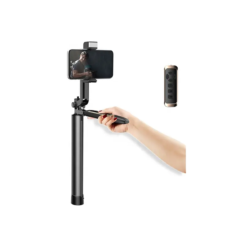 Tiktok a21p sắt hỗ trợ Tripod tiện dụng di động ổn định có thể gập lại linh hoạt điện thoại thông minh tripod Selfie Stick với chống rung kim loại