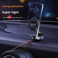 Support de téléphone magnétique pliable en alliage, support de téléphone magnétique puissant, support de téléphone pour bureau, mur, voiture, ventouse, pare-brise, tableau de bord, support de téléphone pour fenêtre