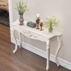 <span class=keywords><strong>Console</strong></span> de style européen, luxe léger et design simple, avec un design semi-circulaire, pour l'<span class=keywords><strong>entrée</strong></span> et le salon, à placer au mur. - Product Image 1