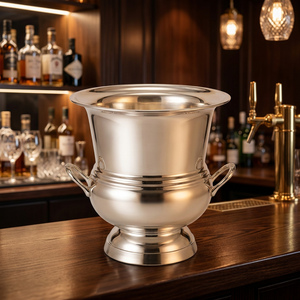 <b>Silver</b> Plated Brass Classic Durable <b>Ice</b> <b>Bucket</b> for Party - Product Image 1