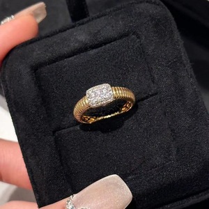 Bague Vintage Simple Haut de Gamme Fangpang en Argent Massif S925 Plaqué Or 18K Motif Organe Bague Tendance Homme Style Baguette Française - Product Image 1