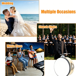 Pandereta de boda, tambor, instrumentos musicales de 6 pulgadas, mini, pequeños, de madera, para iglesia, personalizadas, panderetas para boda - Product Image 4