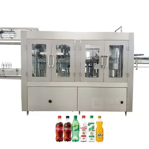 Automatic 3 in 1 soda water filling machine co2 carbonated beverage drink filling line