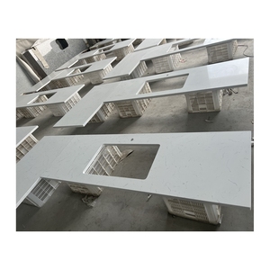 Đúc Sẵn Chất lượng cao màu trắng cao Bóng <span class=keywords><strong>Quartz</strong></span> slab Bếp bàn đá với lấp lánh các nhà sản xuất - Product Image 3