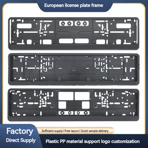 Logo personnalisé de haute qualité en gros Europe imprimé cadre de plaque d'immatriculation de numéro de voiture en plastique ABS - Product Image 2