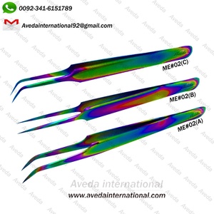 Biểu Tượng Tùy Chỉnh Mới Cong Thép Không Gỉ Nhíp Lông Mi Thiết Kế Hoàn Hảo Cầu Vồng Mùa Xuân Kéo Với Lông Mi Gương Trang Điểm Công Cụ - Product Image 2