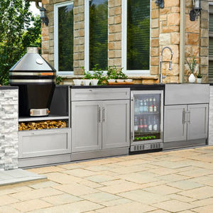 Ensemble d'armoires de cuisine extérieures en acier inoxydable, résistant aux rayures, durable, imperméable, design gratuit, pour l'intérieur et l'extérieur - Product Image 4