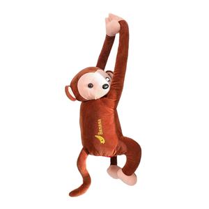 5327 ODM créatif suspendu singe porte-mouchoirs serviette boîte Animal papier étui voiture maison salle de bain bureau en peluche Animal boîte à mouchoirs - Product Image 6