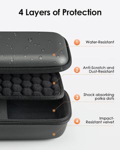Funda Protectora de Viaje Resistente al Agua con Diseño de Puntos para Banco de Energía <span class=keywords><strong>Anker</strong></span> 737/25,000mAh/24000mAh (Negro) - Product Image 3