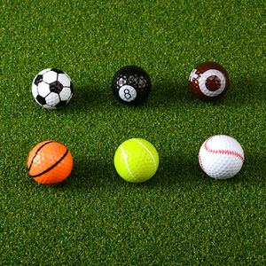 Coque de balle de golf en plastique en deux parties, couleurs vives, en vrac, recyclée, d'occasion, OEM, haute qualité, marque YIHONG, YHGB22, motif et design personnalisés - Product Image 4