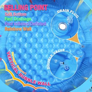 Piscina Inflable Redonda para Niños MAKE WAVES, de PVC Ecológico de 0.30mm de Grosor, Portátil, Impermeable, Fácil de Instalar, con Kit de Reparación - Product Image 5