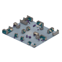 Cabines de bureau privées personnalisées, mobilier de bureau moderne modulaire en tissu, cabine insonorisée acoustique, ensemble de postes de travail, hôtel, école