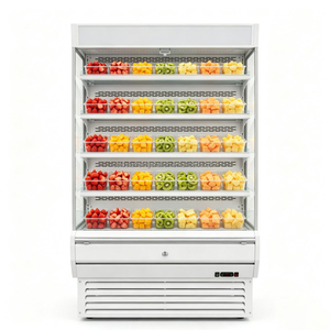 Multi functional vertical open air curtain cabinets and fresh supermarket <b>refrigerated</b> cabinets wholesale - Product Image 2