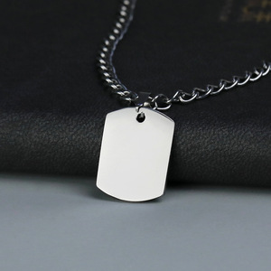 Kalung Liontin Kosong Tentara Baja Anti Karat 20mm 25mm 43mm dengan Ukiran, Kalung <span class=keywords><strong>Dog</strong></span> <span class=keywords><strong>Tag</strong></span> untuk Pria Wanita - Product Image 2
