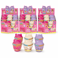Mini figurine surprise en plastique, 6 styles à collectionner, ensembles sur le thème de la librairie, de la boulangerie et du salon de thé, pour le plaisir des enfants