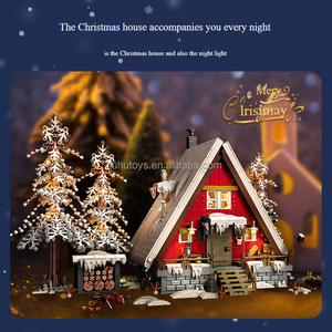 Santa của cabin mô hình khối moc 89141 giáng sinh Tiểu nhà xây dựng gạch mùa đông cảnh Modular kiến trúc đồ chơi Kit Quà Tặng trẻ em - Product Image 4