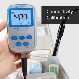 Medidor Portátil de pH/Oxígeno Disuelto (OD)/ORP/Conductividad (EC)/TDS/Salinidad/Resistividad Apera Instruments SX751 - Product Image 5