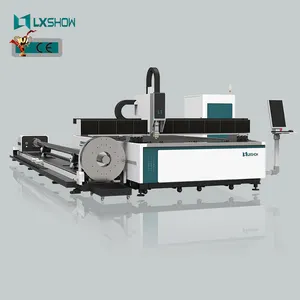 Sanayi 1kw 1.5kw 2kw 3kw 4kw boru fiber lazer kesim/pnömatik döner chucks tüp lazer kesici makinesi