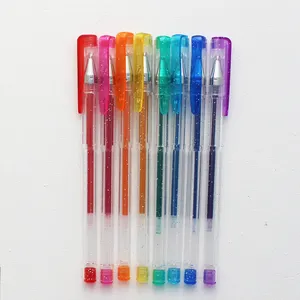 Pas cher prix en gros non toxique multicolore paillettes gel stylo