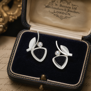 Set di Orecchini e Collana a Forma di Foglia Triangolare per Donne, Stile Vintage Naturale, Accessori per Uso Quotidiano - Product Image 3