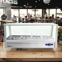 Hot Comptoir Bain Marie Serveur de buffet de restauration rapide en acier inoxydable pour réchauffer et tenir l'équipement
