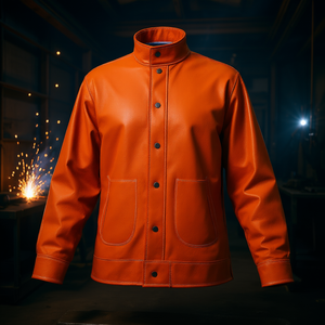 Chaqueta de Seguridad para Soldadura de Cuero D0100X3GZIX, Talla XXL, Protección Térmica, Resistente a las Llamas, 800°C, Ropa de Protección Contra Incendios - Product Image 2