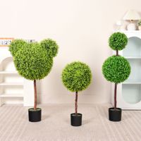 Boule d'herbe artificielle Milan, fausse plante en pot, boule décorative ronde pour sol intérieur, plante d'imitation pour aménagement paysager
