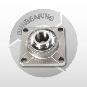 SSUCF205 ESB 4 bolt stainless steel flange ball bearing unit square pillow block bearing