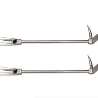 Barre de démolition et de sauvetage Halligan pour lutte contre les incendies, barre de sauvetage en fer, extracteur de clous pour secours post-terrasse tremblante, modèle 24 pouces