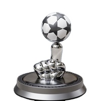 Décoration de voiture rotative à énergie solaire en forme de ballon de football avec parfum longue durée et diffuseur d'aromathérapie solide