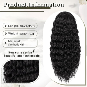 Extensión de Cola de Caballo Rizada de Cabello Sintético <span class=keywords><strong>con</strong></span> Cordón, Extensión de Cola de Caballo Larga <span class=keywords><strong>con</strong></span> Ondas de Agua, <span class=keywords><strong>Postizo</strong></span> Rizado <span class=keywords><strong>con</strong></span> Clip para Mujer - Product Image 6