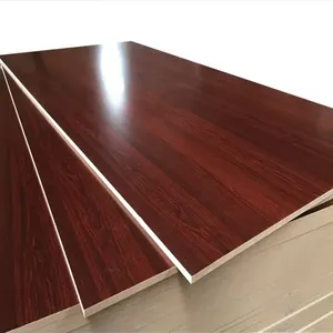 Papan MDF Mdf, kualitas baik 9/12/15/18mm kilau tinggi laminasi kayu lapis Mdf lembar kayu lapis 4x8 lembar murah papan MDF kotak kayu