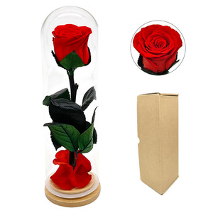 Ornamenti di copertura in vetro creativo fatti a mano regalo creativo per la mamma ha conservato il fiore di rosa eterna per il compleanno di San Valentino - Product Image 6