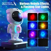 Projecteur astronaute galaxie Angle réglable à 360 ° Veilleuse intelligente BT Haut-parleur Télécommande Spaceman Star pour enfants