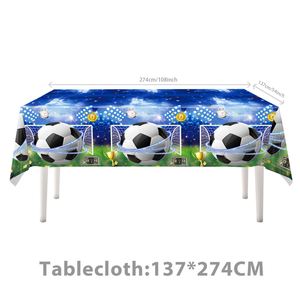 Football Party PEVA Printed <b>Tablecloth</b> Disposable Oilproof Durable Eco-Friendly Customizable Sports Game Decoration - Product Image 3