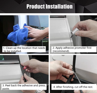 Bande d'étanchéité insonorisante pour vitres de voiture de type D, en mousse EPDM creuse, avec caoutchouc extrudé moulé par soudage