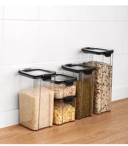 Multifunction Chinese Kitchen Storage Bottles Plastic Storage Bottles With Lid